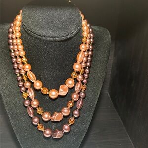 Elegant Multi-Strand Pearllike Necklace